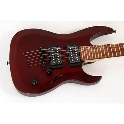 Mitchell MM100 Mini Double-Cutaway Short-Scale Electric Guitar - Regular Walnut Stain image 3