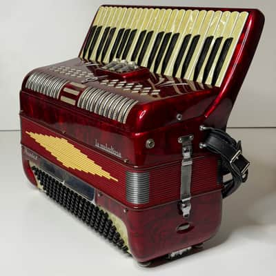 Pearl Red La Melodiosa Pezzolo 25 Piano Accordion  LM (41 Key/120 Bass) Italy image 5