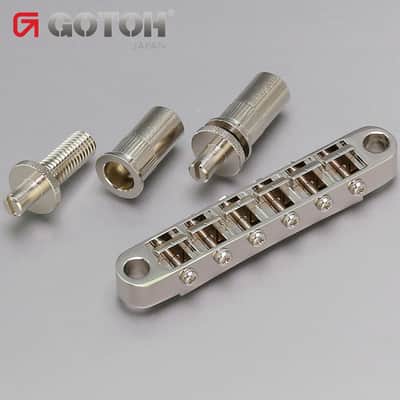 NEW Gotoh GE103B-T Nashville Style Tunematic w/ Studs - Tune-o-matic bridge - NICKEL image 1