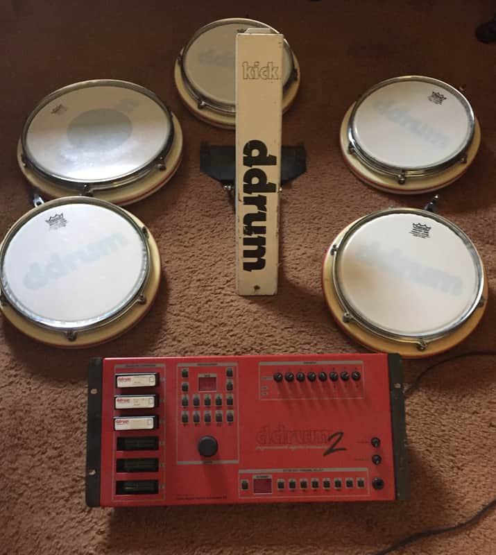 CLAVIA DDRUM 2 - Drum Brain Module 5 Pads w/ Kick Pad Kit 80's Vintage image 1