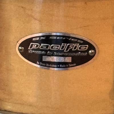 PDP Pacific SX Series Natural Maple 5 x 14" Snare Drum Wooden Hoops 10 Lugs image 2