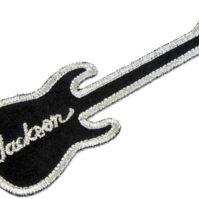 299-5226-002 Jackson Logo Guitar & Pick Set of 2 Embroidered Velvet Patches image 2