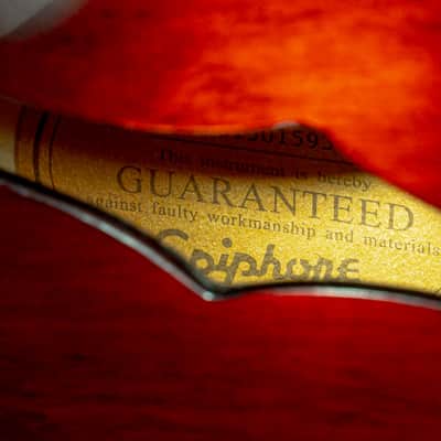 Epiphone Riviera Custom P93 Semi-Hollow Electric Guitar Wine Red w/ Bigsby P90s Bild 11