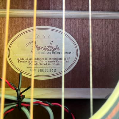 Fender Tim Armstrong Hellcat Acoustic guitar image 4