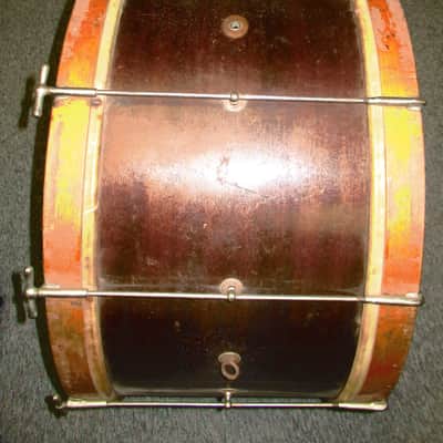 Ludwig & Ludwig Vintage 1920's Single Tension 26" Bass Drum 1920's Mahogany image 3