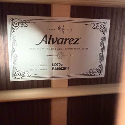 Alvarez LD70e Laureate Dreadnought Acoustic Electric Guitar - Natural Bild 5