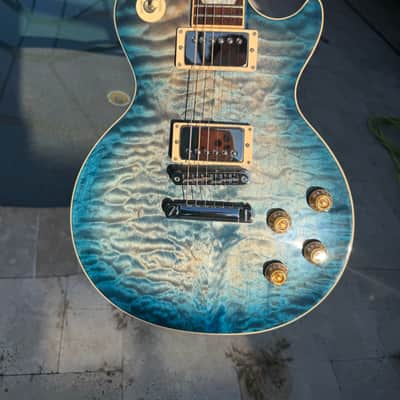 2018 Gibson Les Paul Standard Premium Quilt Ocean Water Perimeter AAA + OHSC image 19