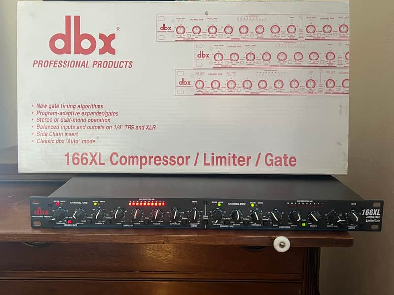 dbx 166XL Stereo Compressor / Limiter / Gate 2000s - Black image 1