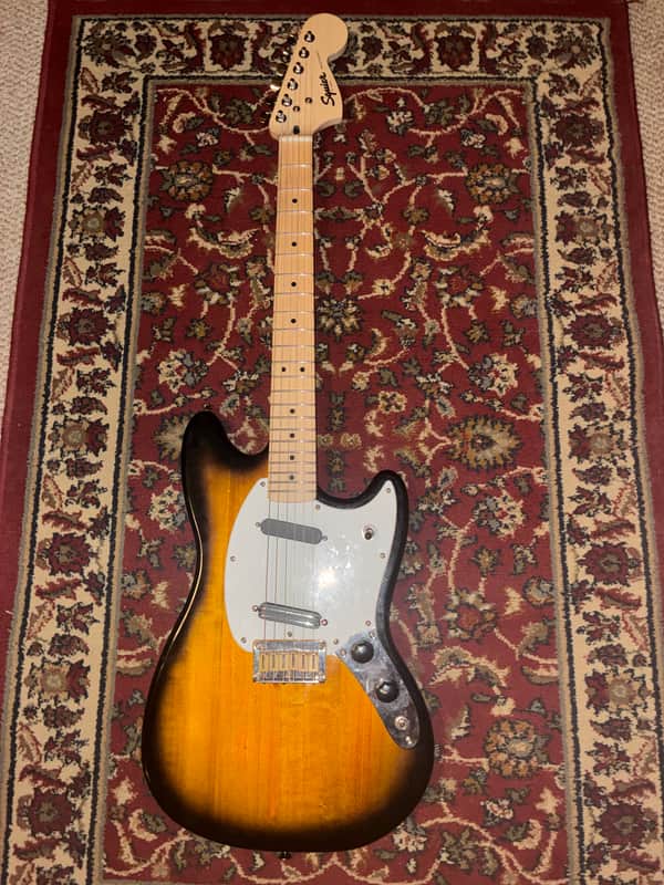 Squier Sonic Mustang, 2-Color Sunburst, upgraded | Reverb