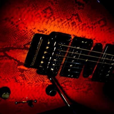 LAG ROCKLINE "Snake" 1990 Snakeskin. Handmade in France. Superstrat. Cool & Unique. image 22