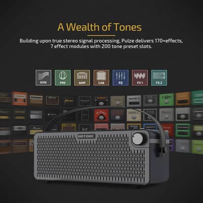 HOTONE PULZE AP-30BK Portable Modeling Bluetooth Amplifier Touch Screen Guitar Bass IR Cabinets with Multi FX Stereo Mobile APP Multifunctional w/ Bag image 3