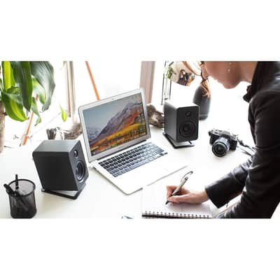 Kanto YU2MB Powered Desktop Speakers Onyx - Matte Black/Noir image 4