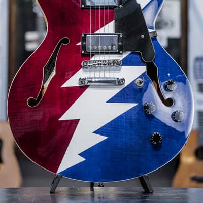2017 D´Angelico Premier Grateful Dead DC red/white/blue lightning bolt image 1