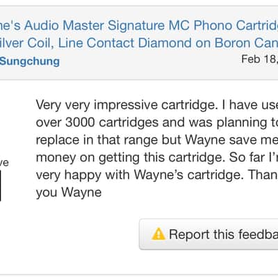 Wayne's Audio Master Signature MC Phono Cartridge, 5N Silver Coil, Line Contact Diamond on Boron Cantilever image 19
