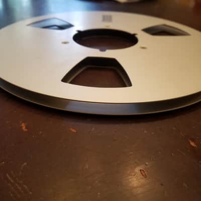 Ampex 456 Genuine Metal 1/4" Reel To Reel R2R Take Up Supply Wheel 10.5" empty 1970s - brushed aluminum image 6