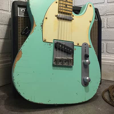 USA Relic Tele Style Electric Guitar Road Worn Surf Green by Nate's Relic Guitars image 1