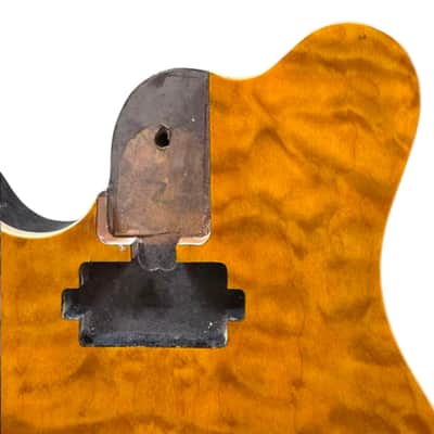 Yellow Tiger Maple Top Left Hand EVH Style Guitar Body image 6