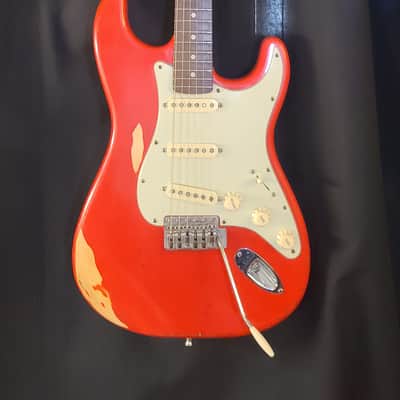 Warmoth Gary Moore inspired 61 Fiesta Red Strat Not Fender guitar 2000 Fiesta Red image 2