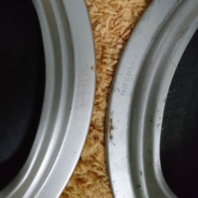 RARE Celestion matching pair 1969  Pre-ROLA Greenback T1234 G12H 30 watt 8 ohm pulsonic cones image 8