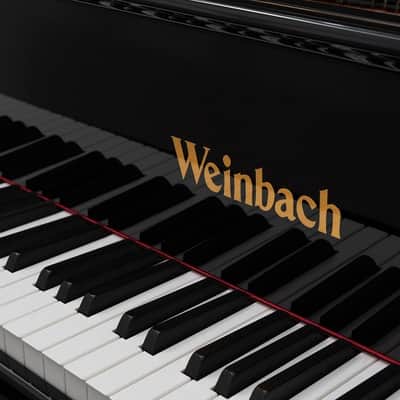 Grand piano 180 RG Weinbach Grand Piano part of Petrof family brands- Ebony High Gloss polish image 3