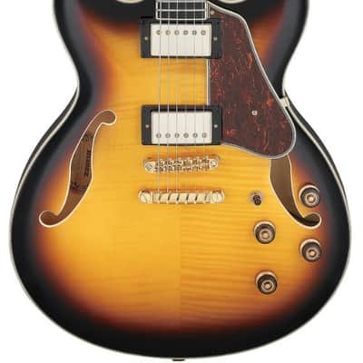 Ibanez AS93FMAYS Hollowbody Electric Guitar (Antique Yellow Sunburst) - No Case image 2