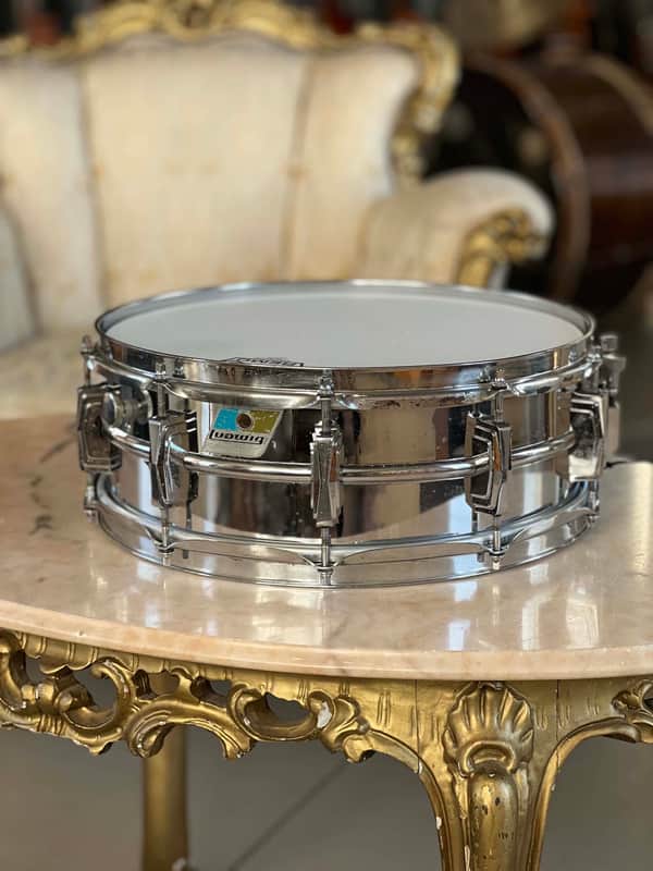 Ludwig Blue Olive Badge Supraphonic 14x5 1970 image 1