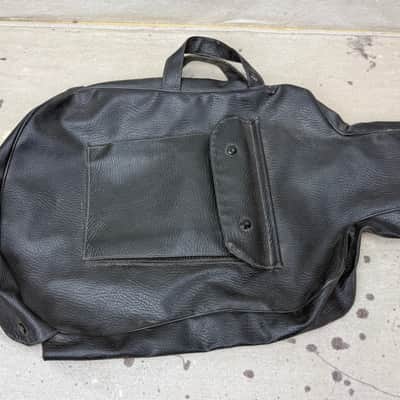 1960's Vintage Black Vinyl Short Scale Bass Guitar Gig Bag Case image 3