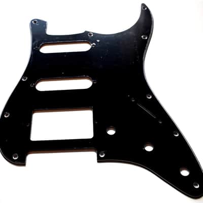 Black Stratocaster SSH Pickguard, 3ply 11holes image 3