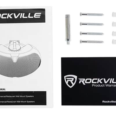 4 Rockville D4-16 Black Dual 4" 16 Ohm Commercial/Restaurant Wall Mount Speakers image 2