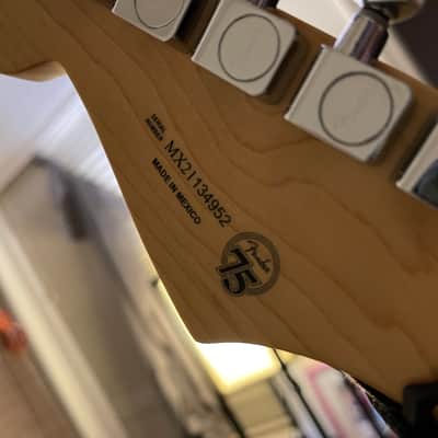 2021 Fender Stratocaster Mex 75th Anniversary Sunburst image 5
