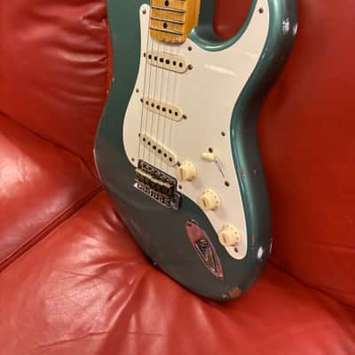 2024 Fender Custom Shop Limited Edition '57 Stratocaster Reissue Relic Faded Sherwood Metallic Green image 3