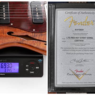 2024 Fender Stratocaster Custom Shop Ltd Artisan Dual P90 Koa 6.9lbs image 8
