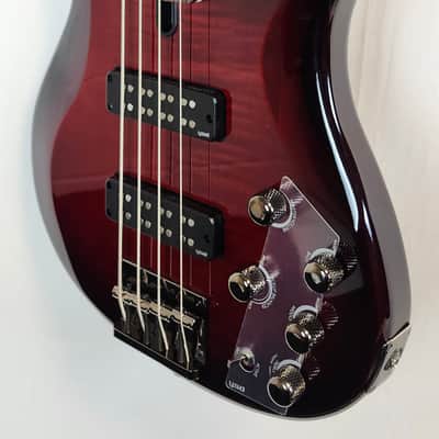 Yamaha TRBX604FM DRB 4-String Electric Bass Guitar Dark Red Burst image 2