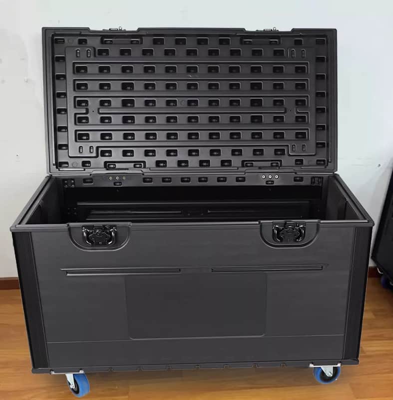 Heavy-Duty Audio Utility Road Trunk Case | Stackable Flight Case for Cables, Stage Lighting, DJ Gear, and Pro Equipment – Impact-Resistant Transport Storage image 1