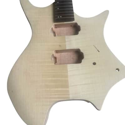 Mahogany Headless Guitar Body, with Maple Neck, Rosewood Fingerboard image 1