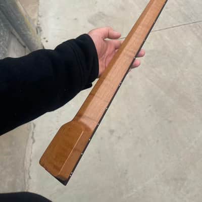 Headless Round head stainless steel 24frets Roasted maple electric guitar neck T profile Wheel truss rods Rosewood fingerboard image 2