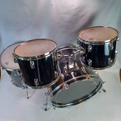 Ludwig 22,12,13,16 Rockers Drum Set 90s Vintage Black Cortex B/O Badges Bass/Tom image 2