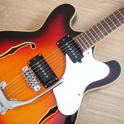 1968 Mosrite Celebrity I Vintage Hollowbody Electric Guitar w/ Case image 8