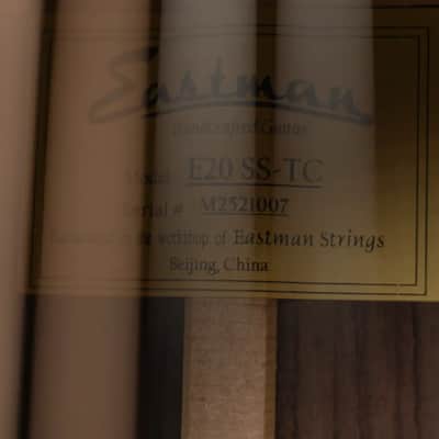 Eastman E20SS-TC Thermo-Cured Dreadnought Acoustic Guitar - Sunburst with Hardshell Case image 14