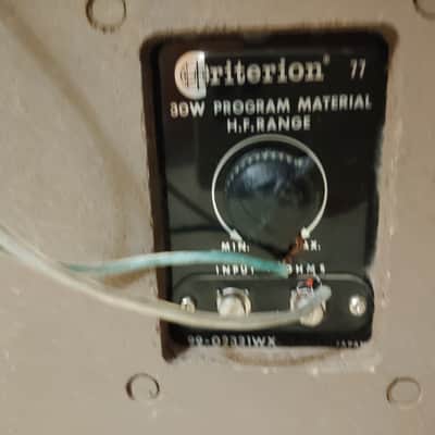 Criterion 77 Bookshelf Speakers 30 Watt 8 Ohm Vintage 60s USA 60s image 5