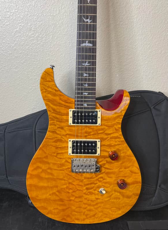 PRS SE Custom Electric Guitar - Orange Quilt image 1