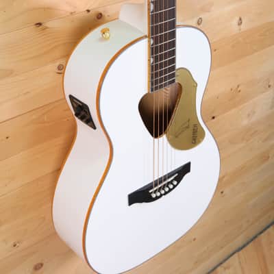 Gretsch G5021WPE Rancher Penguin Parlor Acoustic/Electric Guitar - White image 3