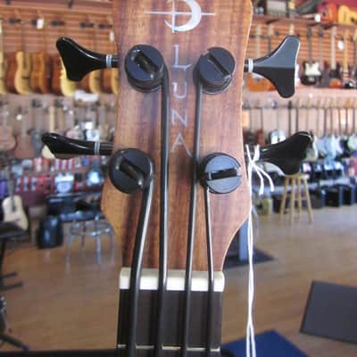 Luna Bari-Bass Koa Ukulele w/ Preamp and Gig Bag UKE BBASS KOA image 6
