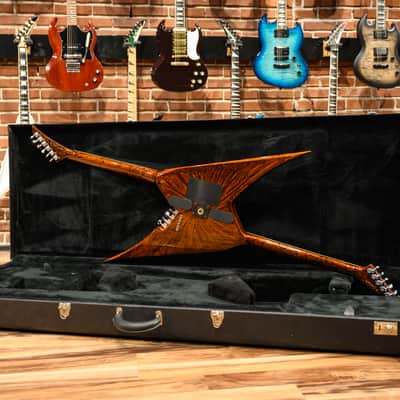 Jackson USA Custom Shop Back to Back Double Neck Rhoads One Off Master Built by Pablo Santana  Rootbeer Swirl 2005 w/OHSC image 8