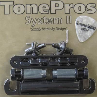 TonePros LPS02-B Standard Tuneomatic/Tailpiece Set Black image 2