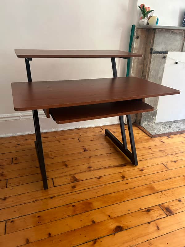 On-Stage WS7500 Workstation Desk - Rosewood image 1