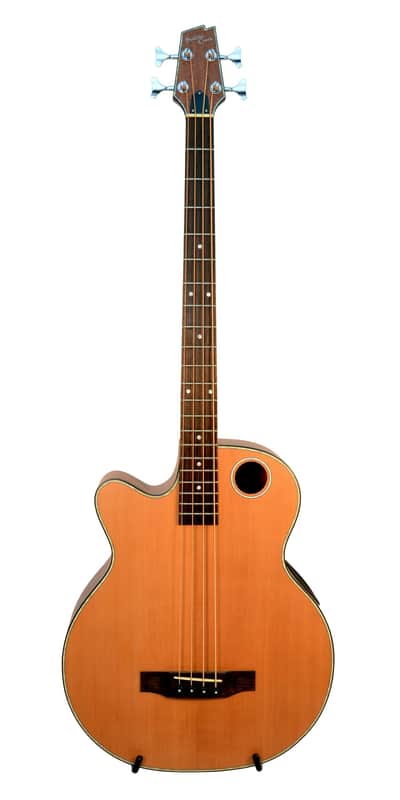 Boulder Creek Fretless Bass Guitar, Lefty EBR3-N4LF 4-string Natural A/E image 1