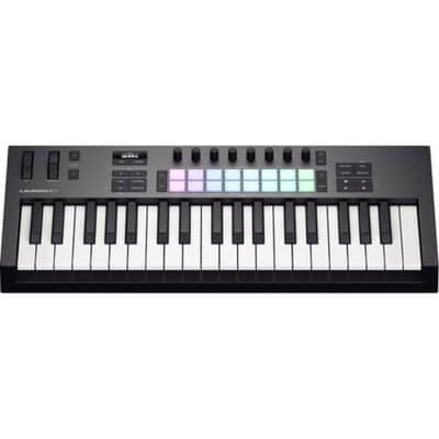 Novation Launchkey 37 MK4 USB MIDI Keyboard Controller (37-Key) Bundle with Auray FP-P1L Universal Piano-Style Sustain Pedal, Hosa Mid-310 Black 10 ft. Midi cable image 3