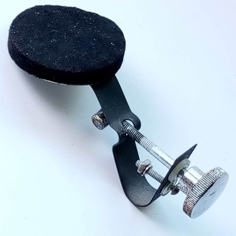*Ludwig Muffler Black Felt 60s-70s Chrome Round Knob Snare/Tom Drum USA Vintage image 1