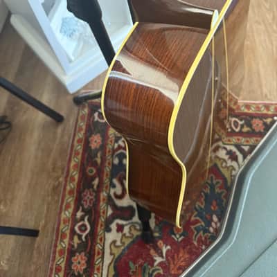 Martin D-76 CF Martin Bi-Centennial Guitar 1976 - Three-piece Rosewood back, herringbone backstrips, rosette soundhole, thirteen pearl stars in ebony fingerboard, and pearl eagle in headstock. image 20